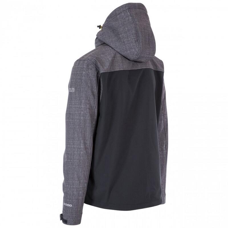 Chaqueta Softshell Abbott para Hombre Gris Oscuro Jaspeada