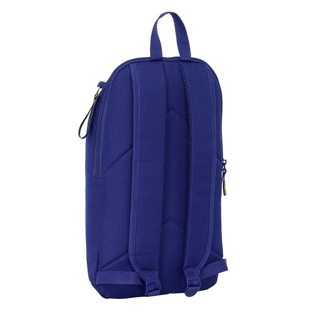 Mochila infantil pequena do FC Barcelona com bolso frontal e zíper - Azul 3/3
