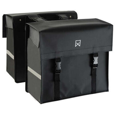 Dubbele tas voor bagagedragers van gecoat canvas willex