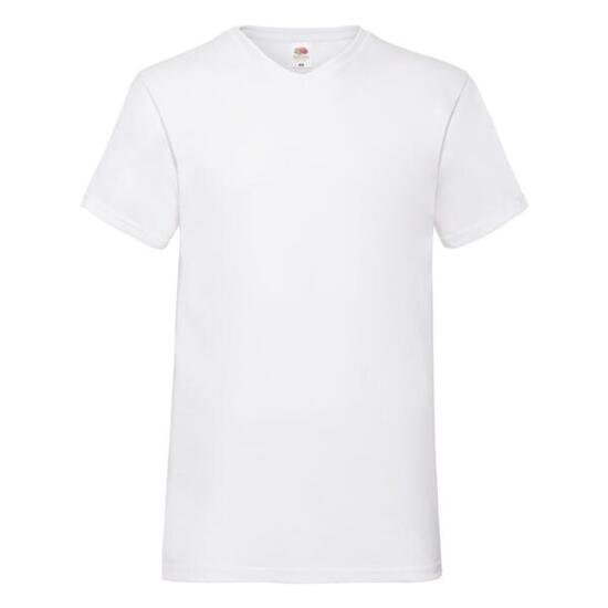 T-shirt Fruit of the Loom col V blanc S