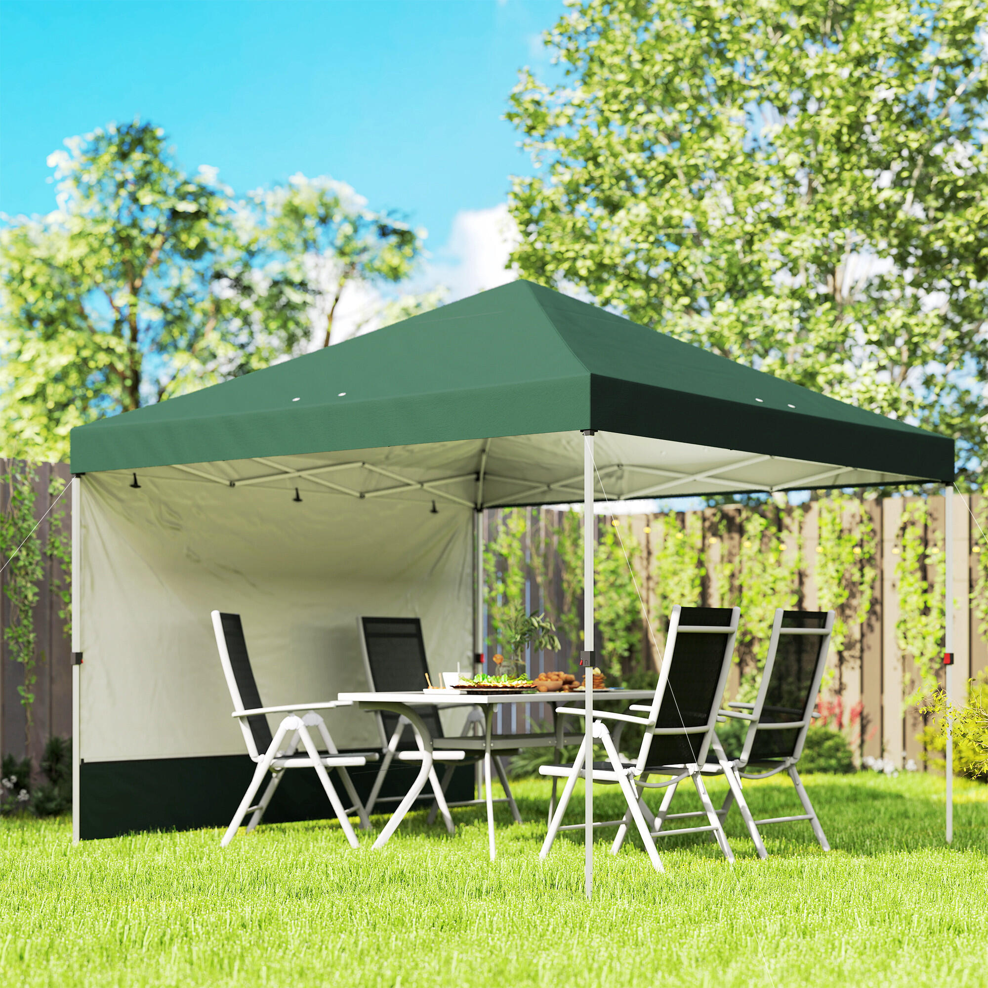 Tenda pop-up 293x293x270 cm verde Outsunny 2/5