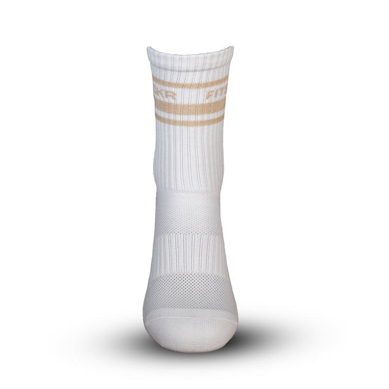 Conjunto de 3 pares de meias antiderrapantes Line - Branco Bege 4/5