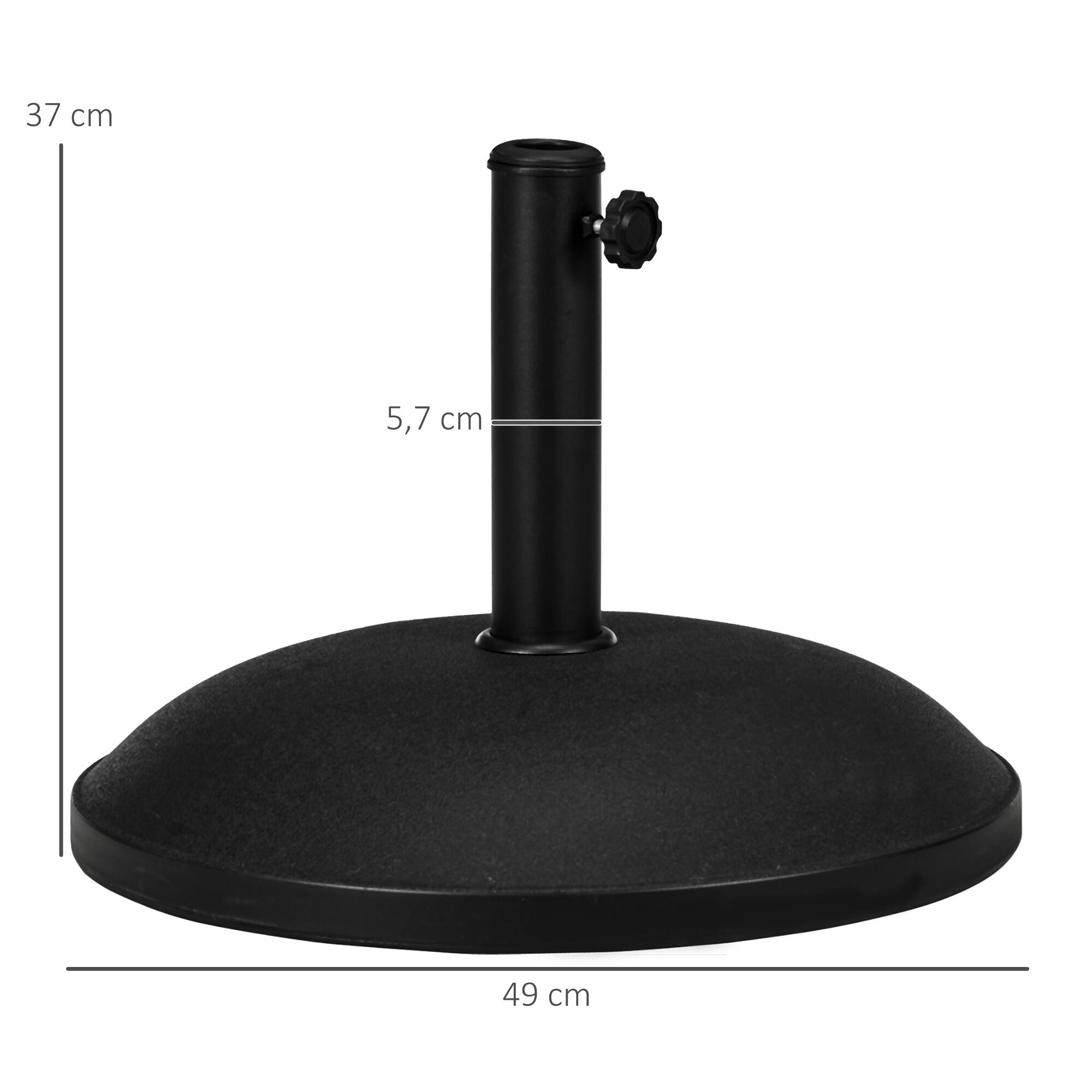 Base para Chapéu de Sol Outsunny Preto 3/5