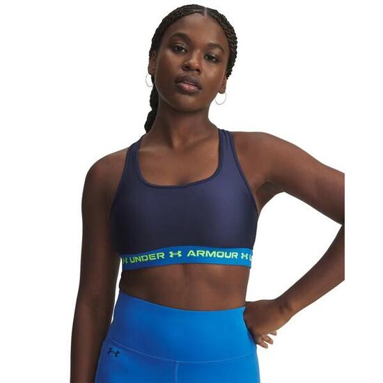 Sous-vêtement de sport Under Armour Crossback Mid femme bleu.