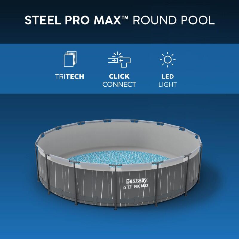 Bestway Piscine hors sol ronde Steel Pro MAX Solo Pool 457 x 107 cm Bestway 3/6