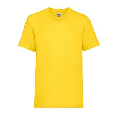 Fruit of the loom valueweight t-shirt geel s