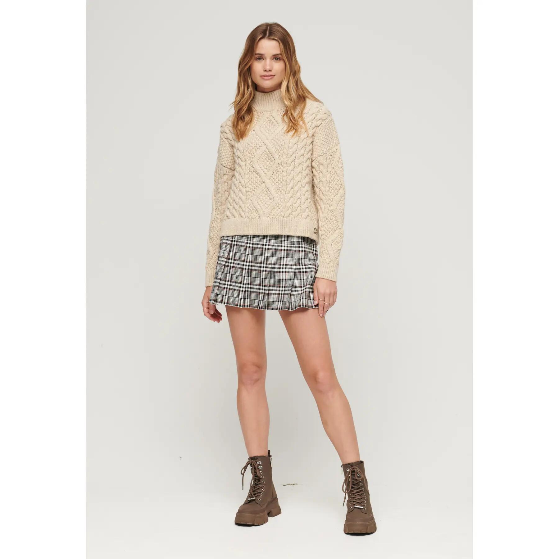 Jersey polo de punto para mujer Superdry Aran Cable 2/6