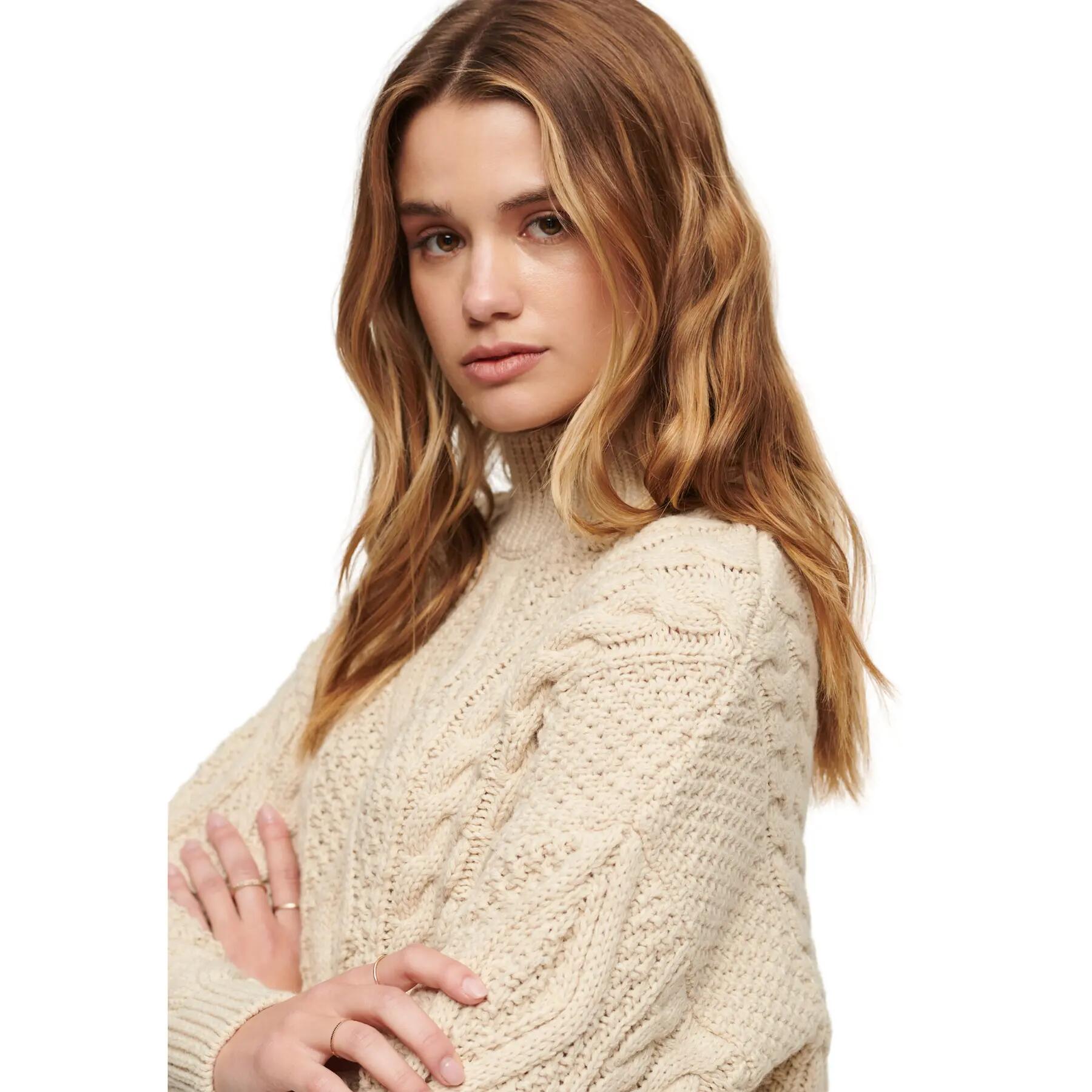 Jersey polo de punto para mujer Superdry Aran Cable 4/6