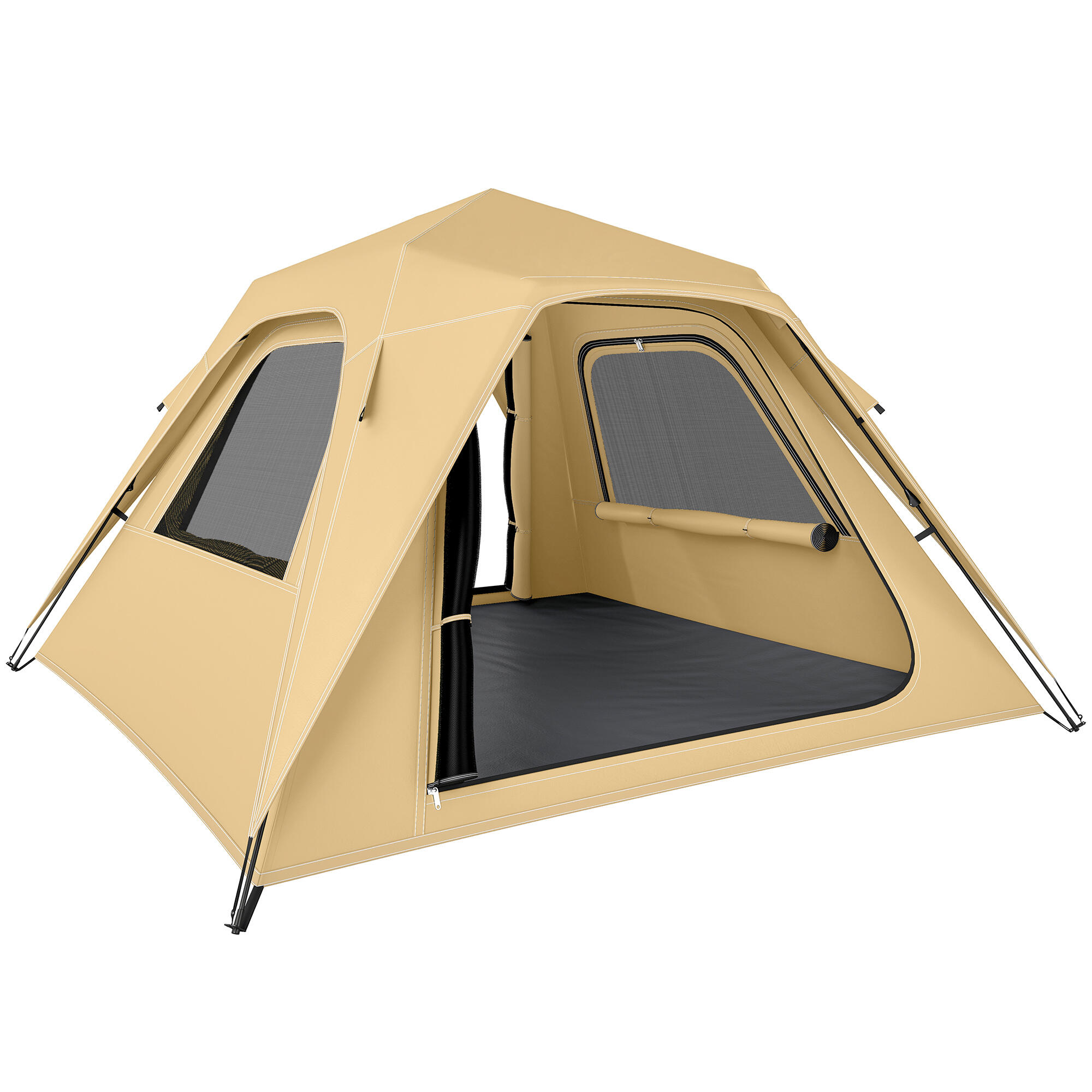 Tenda pop-up 240x240x160 cm caqui Outsunny 1/5