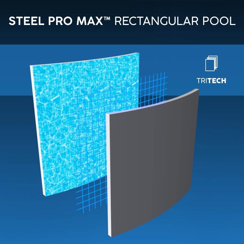 Piscina Desmontable Tubular Bestway Steel Pro Max Rectangular 640 x 274 x 132 cm 6/7