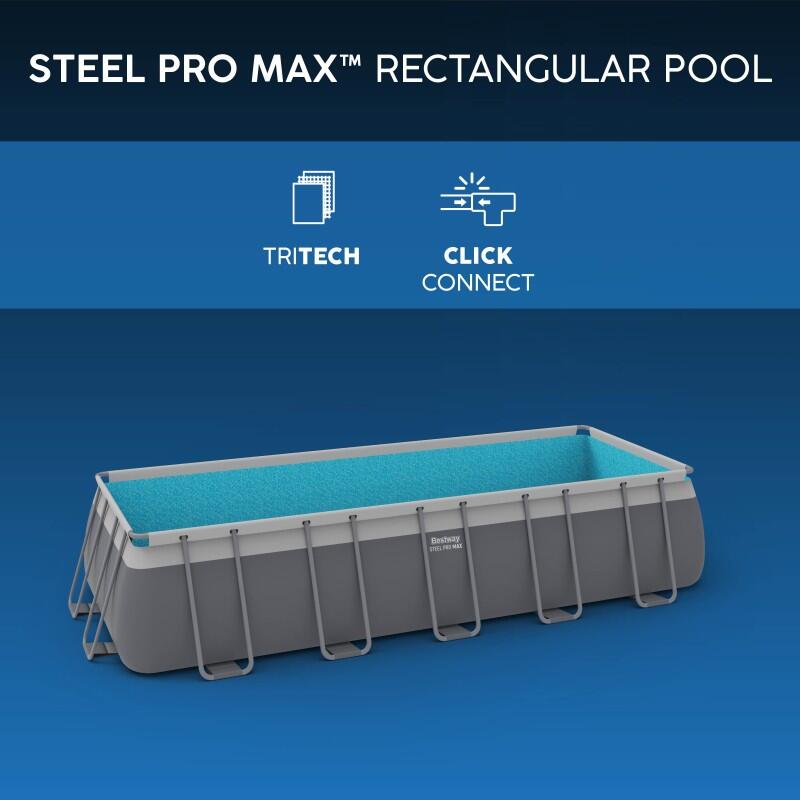 Piscina Desmontable Tubular Bestway Steel Pro Max Rectangular 640 x 274 x 132 cm 4/7