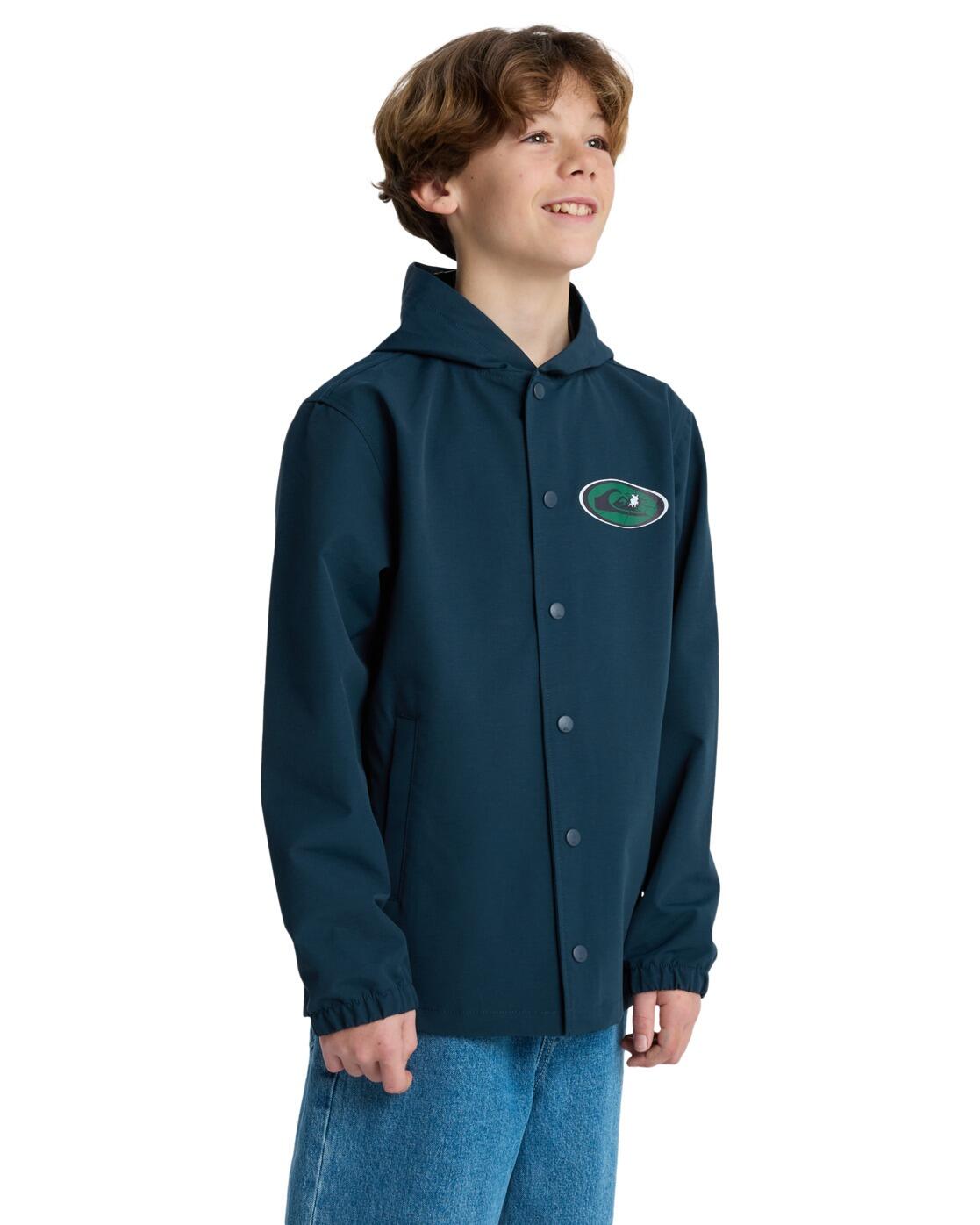 Veste coupe-vent à capuche RAIN CLOUD Bleu Garçon 3/4