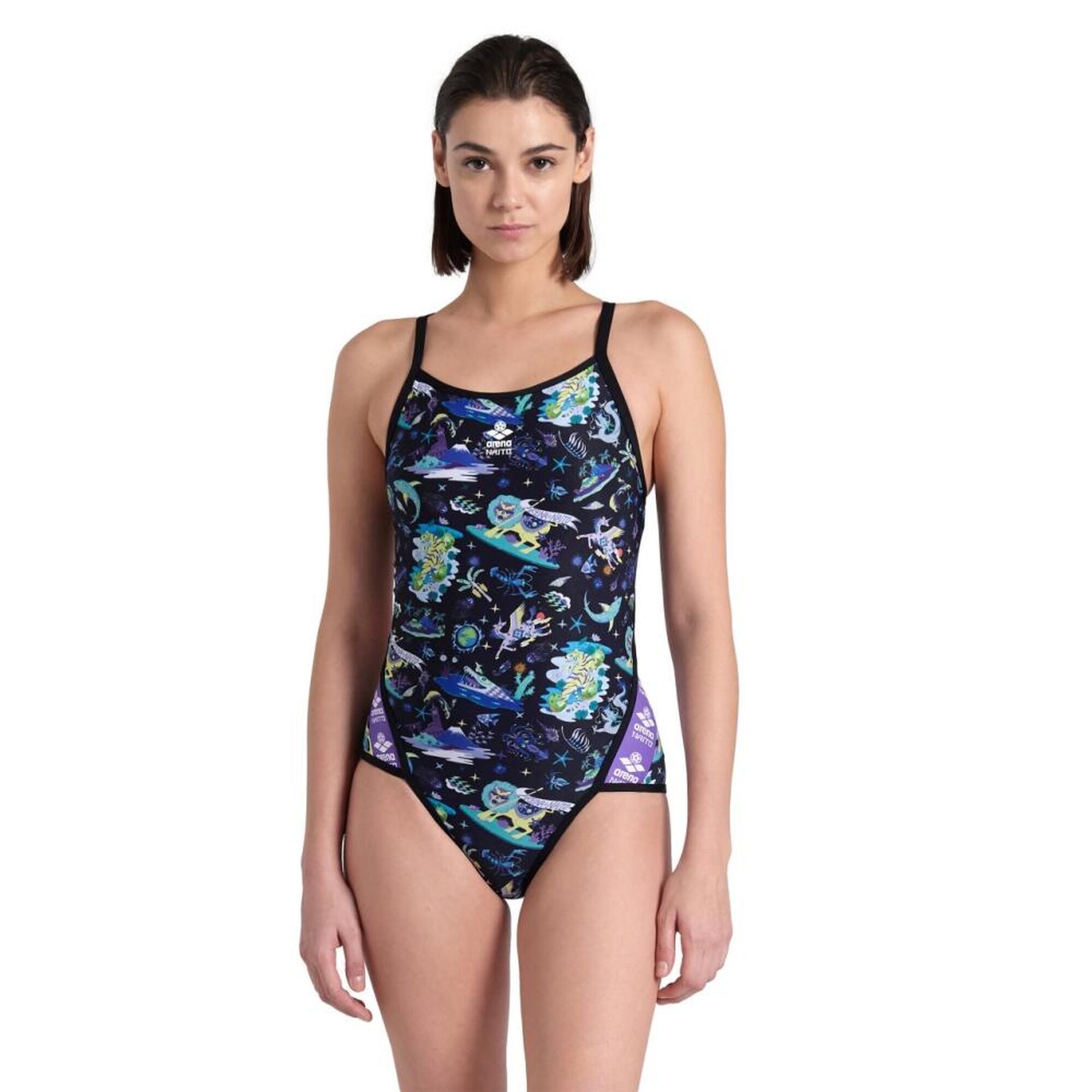 Strój kąpielowy damski jednoczęściowy treningowy na basen Arena Planet