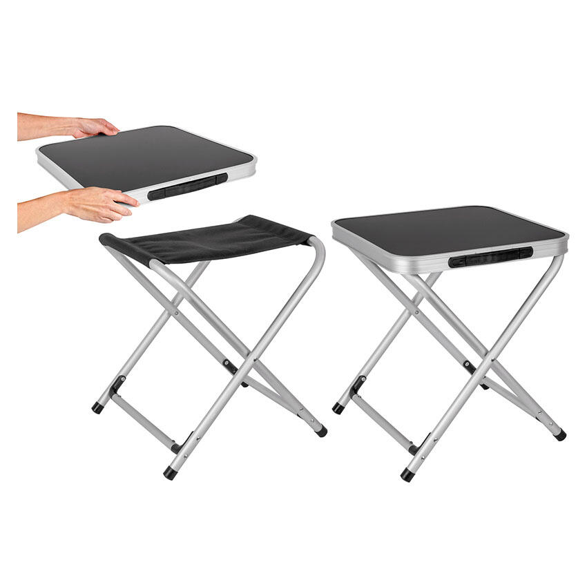 Brunner taburete plegable camping negro Hoggy Set 3/4