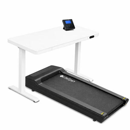 LifeSpan TR5000 tapis de course avec bureau debout en verre et SC130