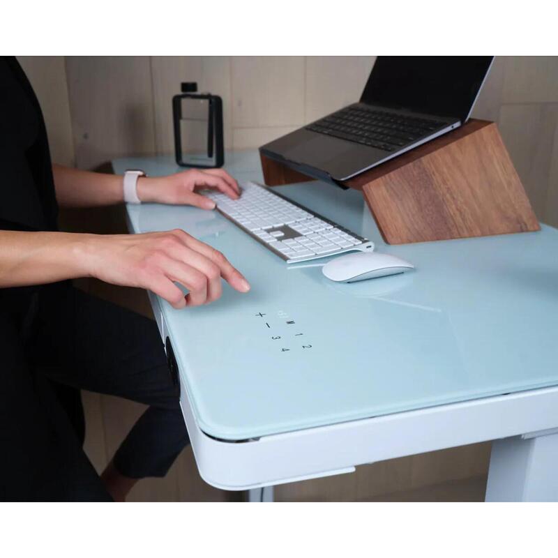 Banda de alergare LifeSpan TR1200 cu birou din sticlă și Smart Console SC130