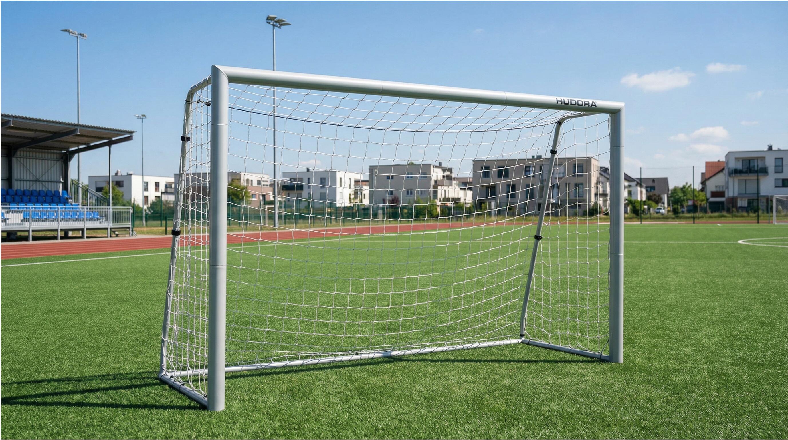 But de football acier résistant aux intempéries 240 gris 4/4