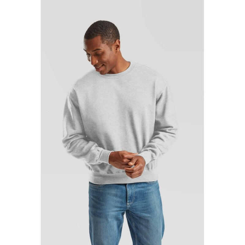 Sudadera Fruit Of The Loom Supercotton Adulto Gris con cremallera 5/7