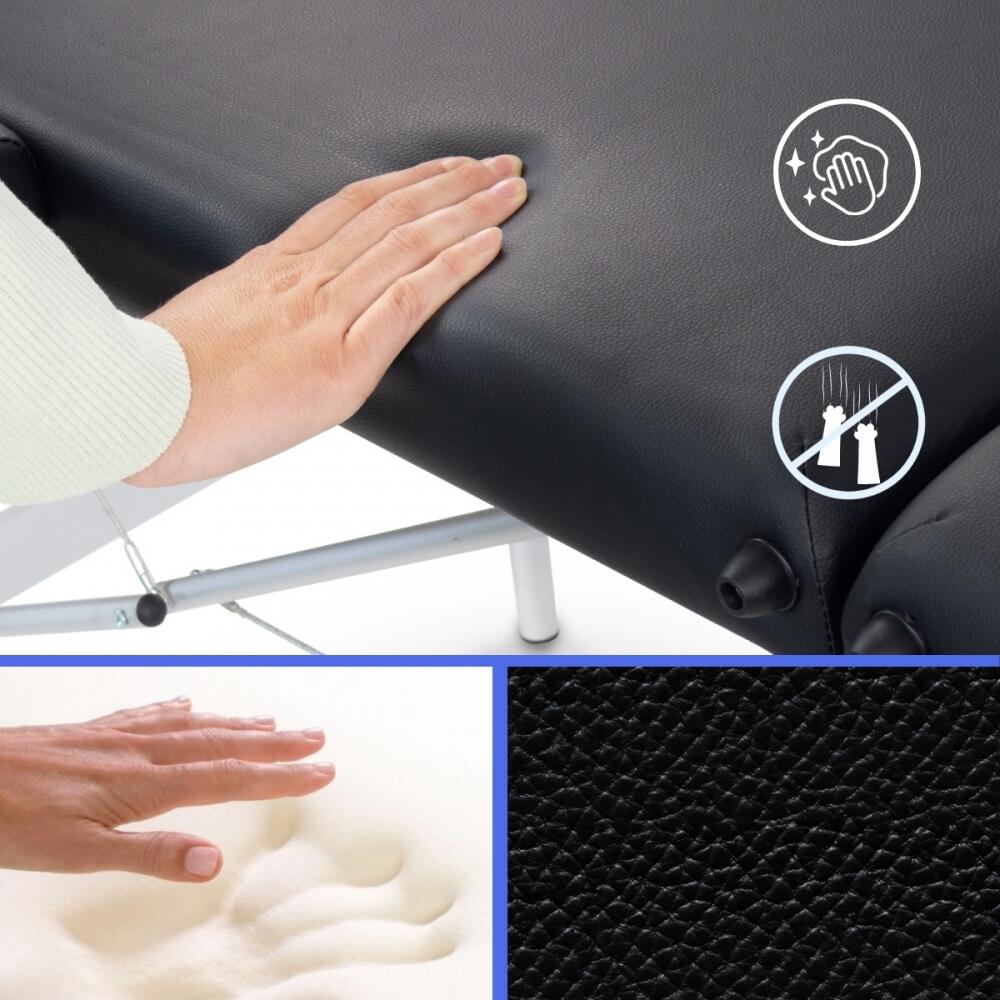 Marquesa de massagem dobrável 186x60 cm Alumínio portátil ajustável em altura 2/8