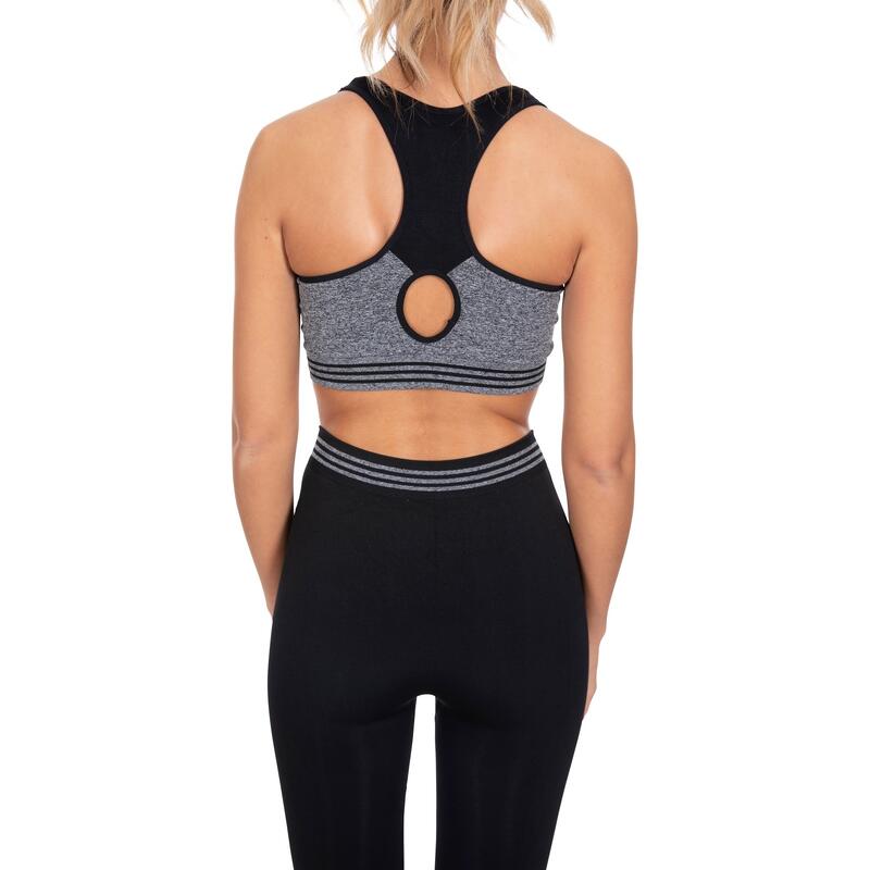 Brassière de sport MEERA DLX Femme (Gris chiné)