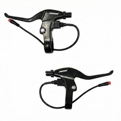 Coppia Leve Freno Bici Elettrica E-Bike 2 Pin Meccaniche Fat Bike Nero