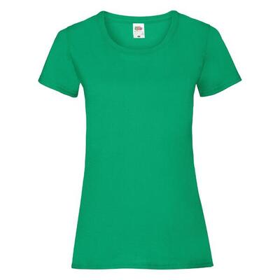 Fruit of the loom valueweight dames t-shirt green kelly s