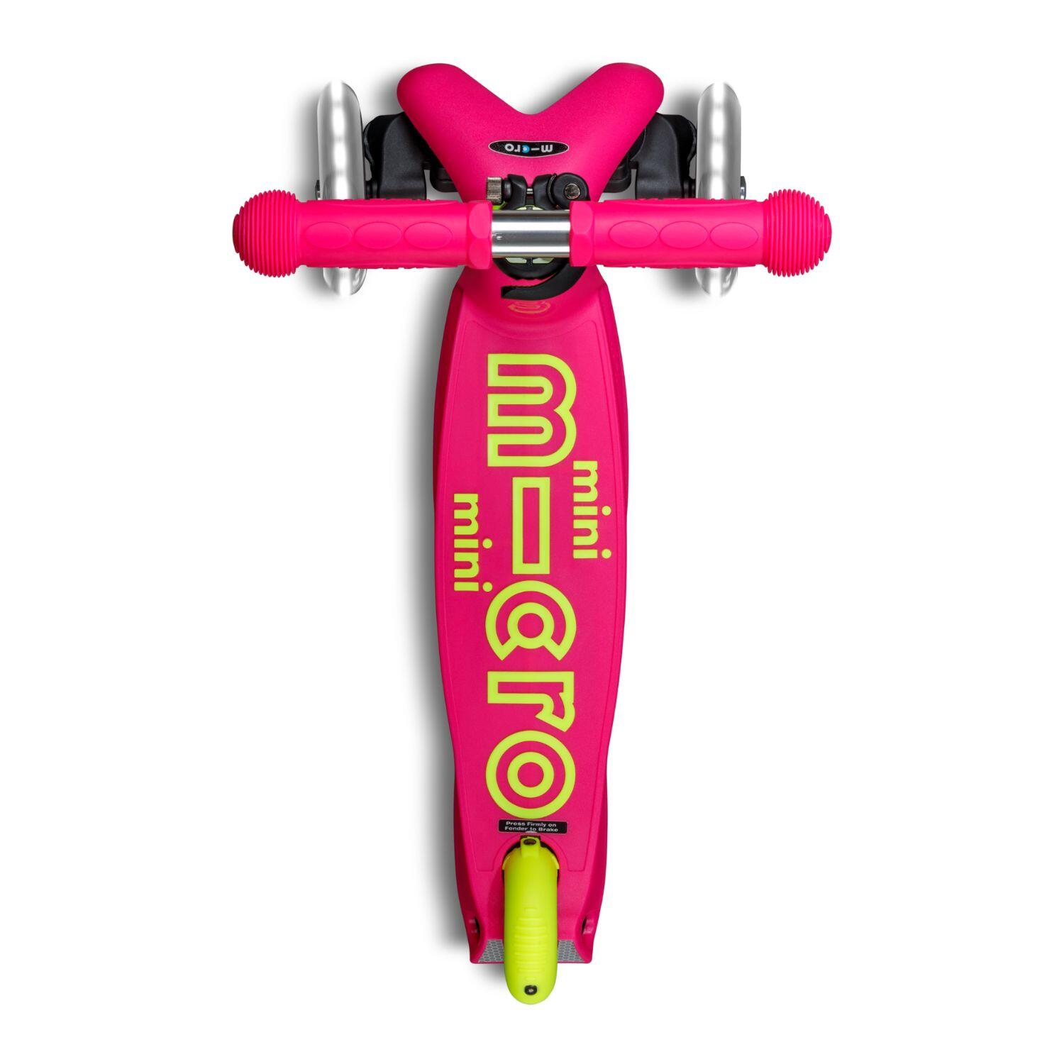 Trottinette 3 roues Mini  Deluxe Neon Flamingo Yellow LED 2/7