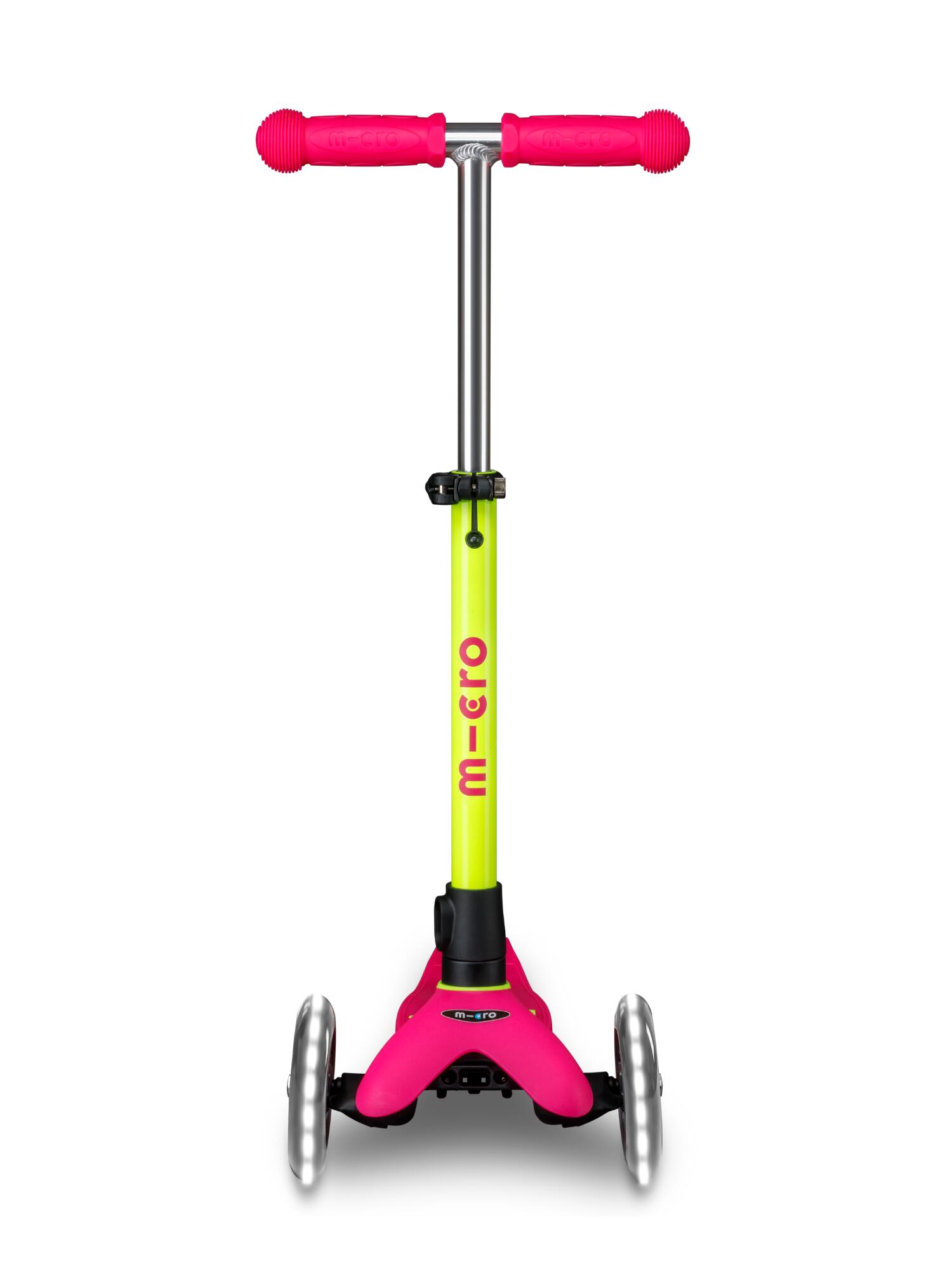 Trottinette 3 roues Mini  Deluxe Neon Flamingo Yellow LED 4/7