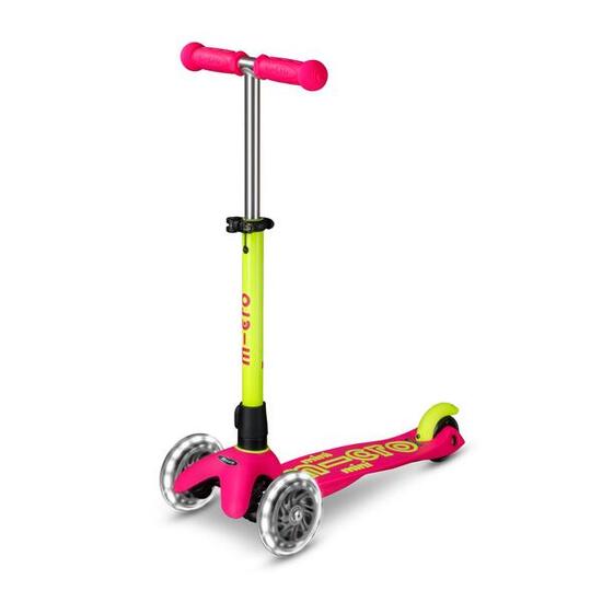 Trottinette 3 roues Mini Deluxe Neon Flamingo Yellow LED