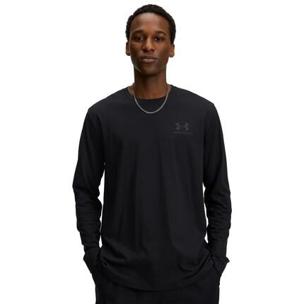 t-shirt manches longues UA SPORTSTYLE LEFT CHEST LS HOMME noir