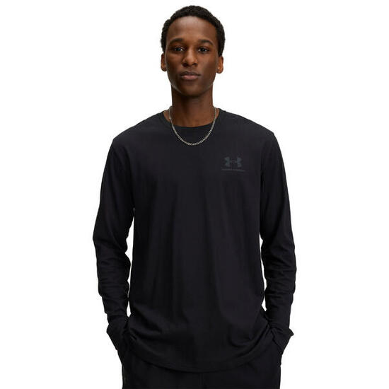 t-shirt manches longues UA SPORTSTYLE LEFT CHEST LS HOMME noir