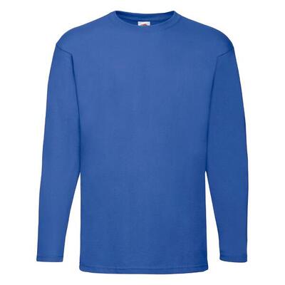 Fruit of the loom valueweight lange mouw t-shirt blauw