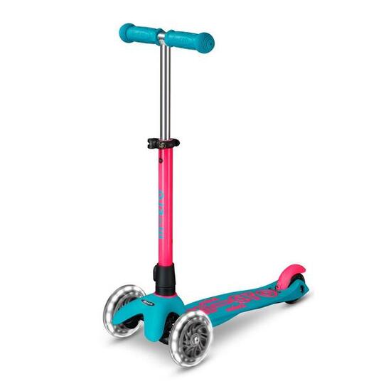 Trottinette 3 roues Mini Deluxe Neon Marine Pink LED