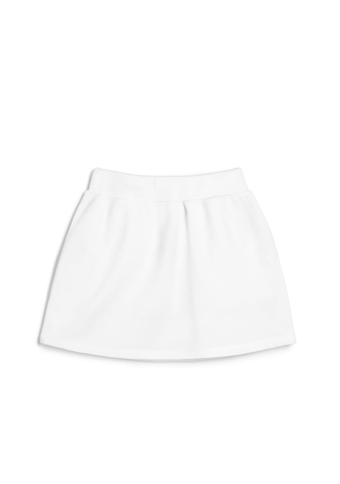 Falda de Niña con Logo Lateral en Blanco 3/3