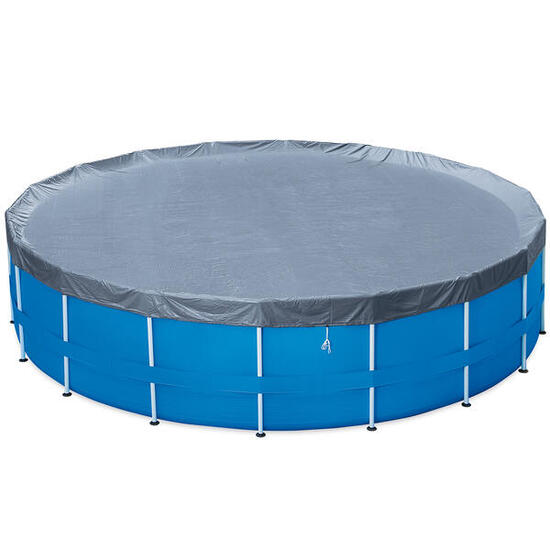 Bâche piscine tubulaire Summer-Waves gris 4,57 m