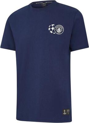 T-shirt puma man city heren mcfc fw ucl op maat gemaakt t-shirt marineblauw