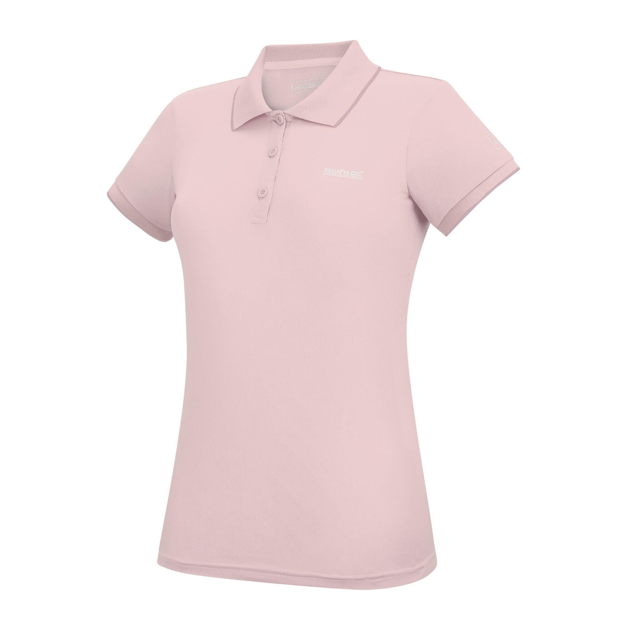 Womens/Ladies Remex II Polo Neck TShirt (Pink Haze) 4/5