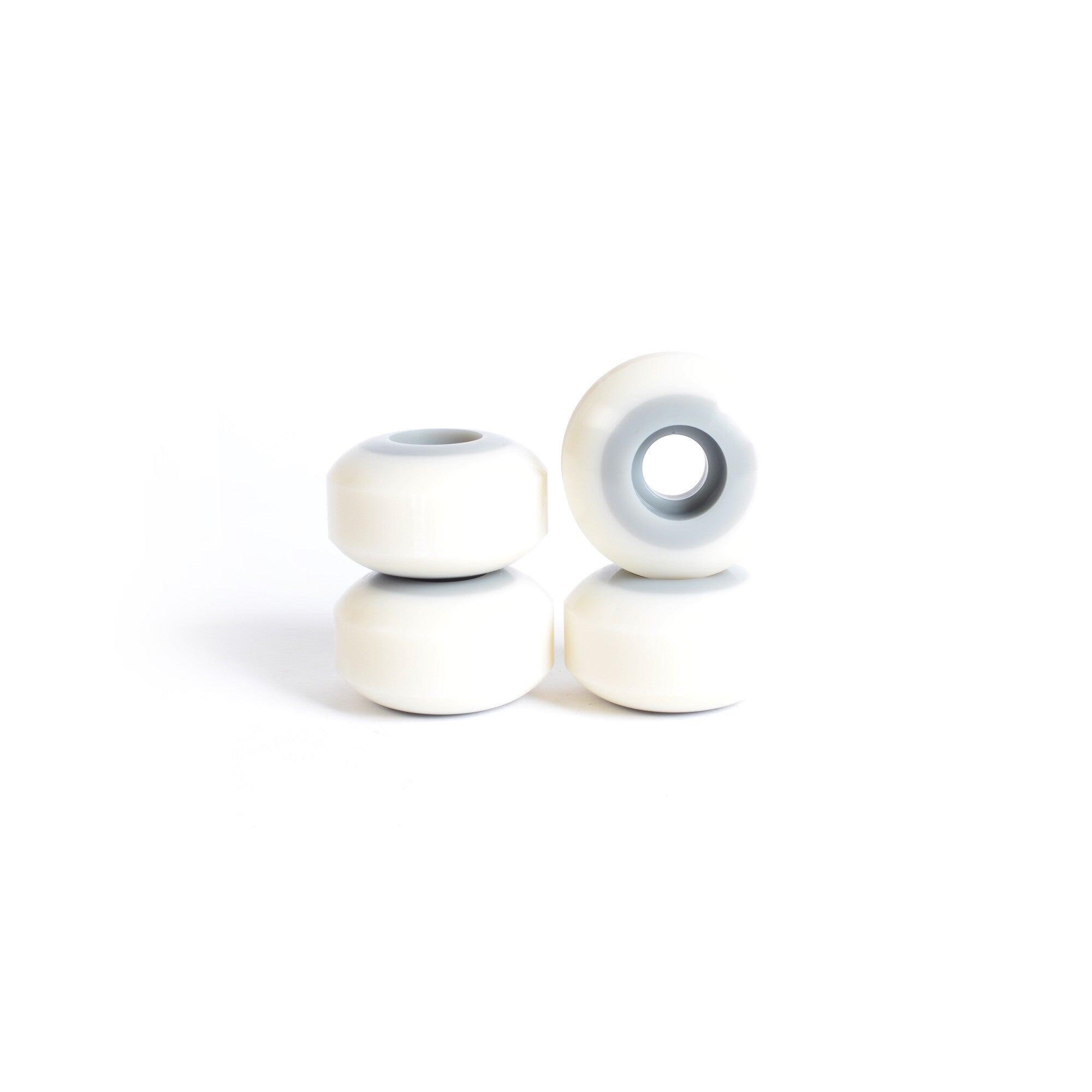 Ruedas de patineta - YOCAHER 52x31mm 99a - Blanco / Gris 1/2