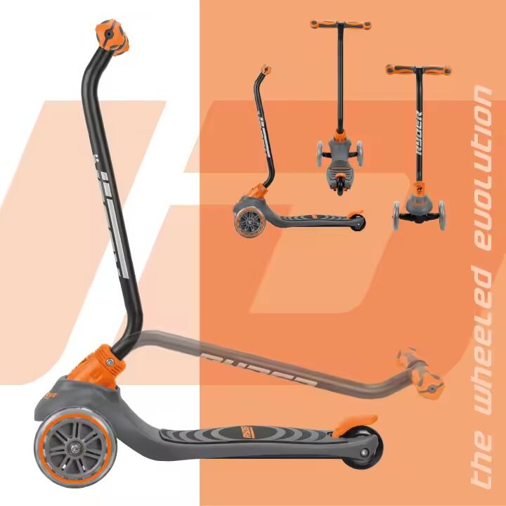 Patinete 3 ruedas Ryder Neo naranja y negro (3401), base antideslizante. 6/7