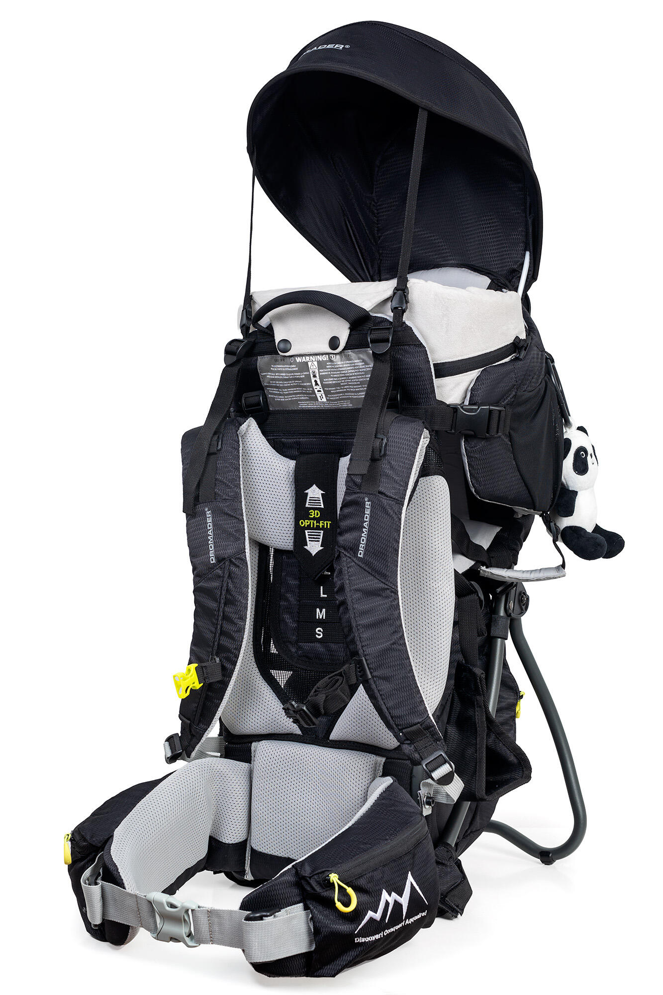 Dromader Black 2.0 Kraxe Kindertrage mit Sonnendach 2/7