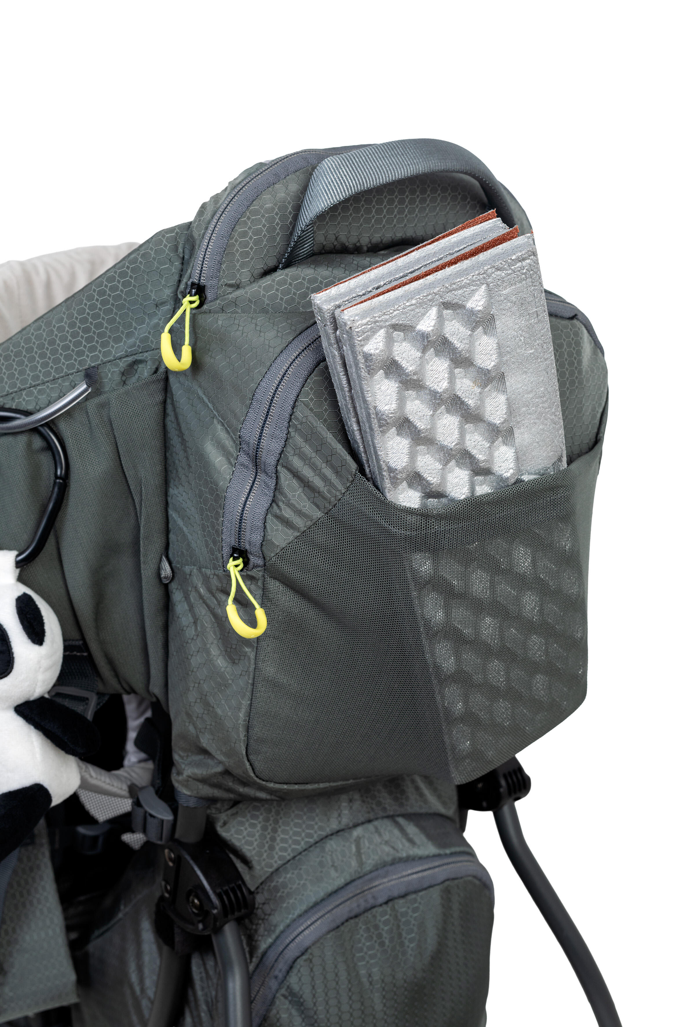 Dromader Panda 2.0 Olive Kraxe Kindertrage mit Sonnendach 6/7