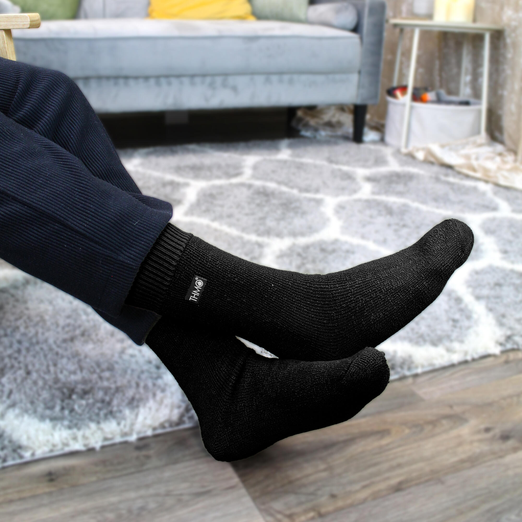 THMO - 6 paires de chaussettes thermiques douces et respirantes pour homme 4/6