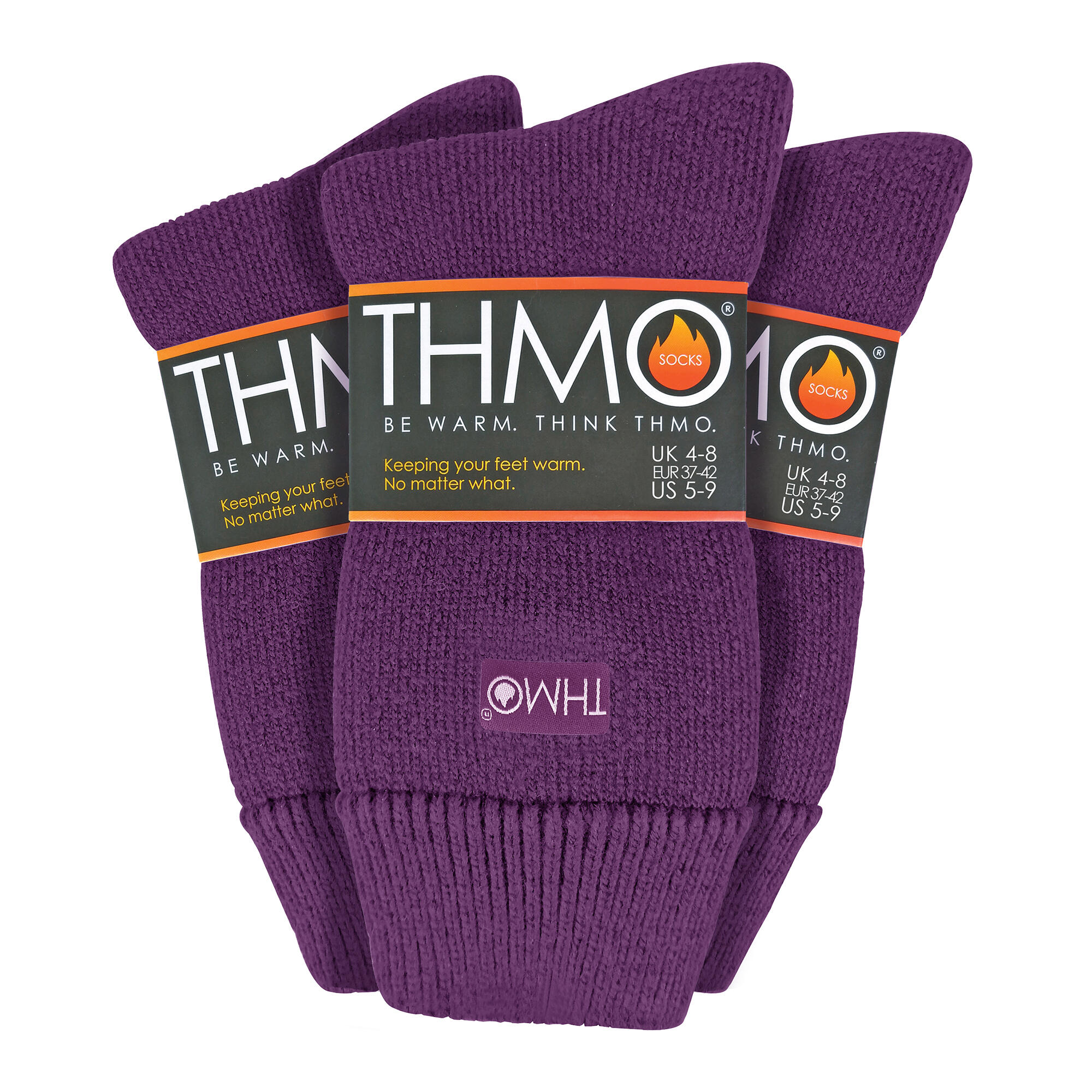 THMO - Lot de 3 Paires Chaussettes Femme Doublées Thermiques Chaudes 2/7