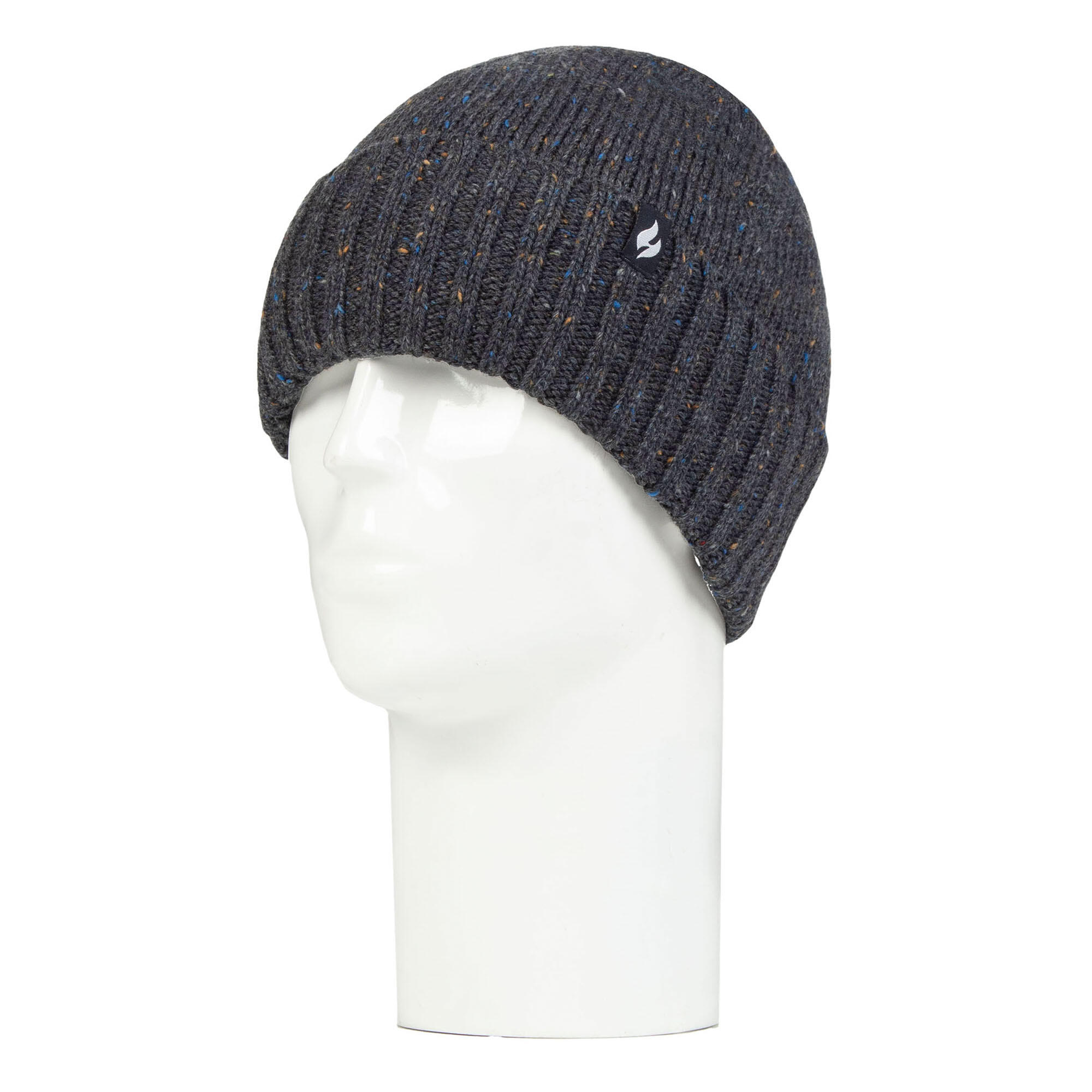 Warm Ribbed Cuff Beanie Hat for Men | Fleece Lined Chunky Winter Hat 3/5