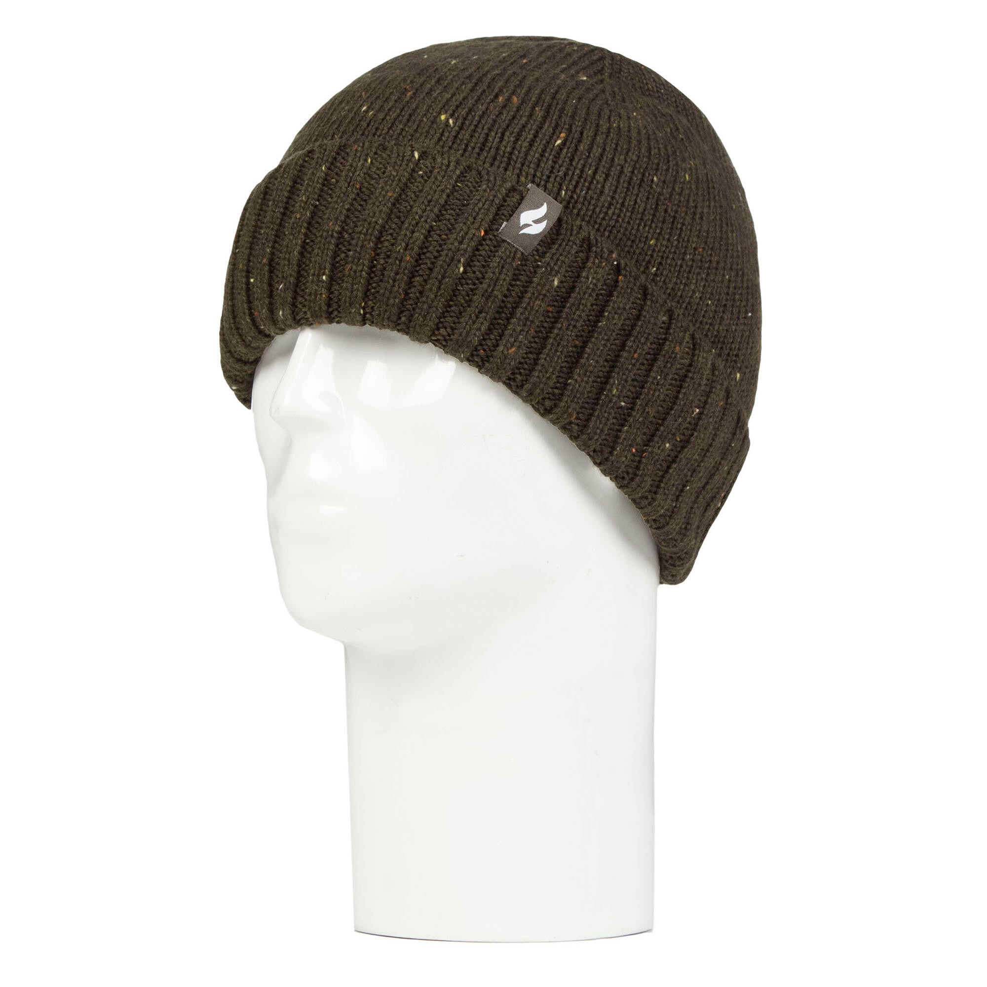 Herren Thermo Beanie Mütze Winter | Heat Holders | Mütze Fleecefutter Gerippter 3/5