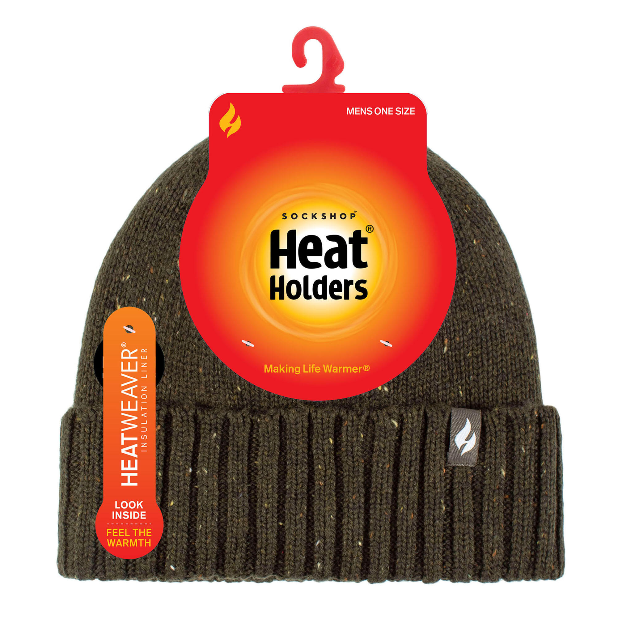 Herren Thermo Beanie Mütze Winter | Heat Holders | Mütze Fleecefutter Gerippter 2/5
