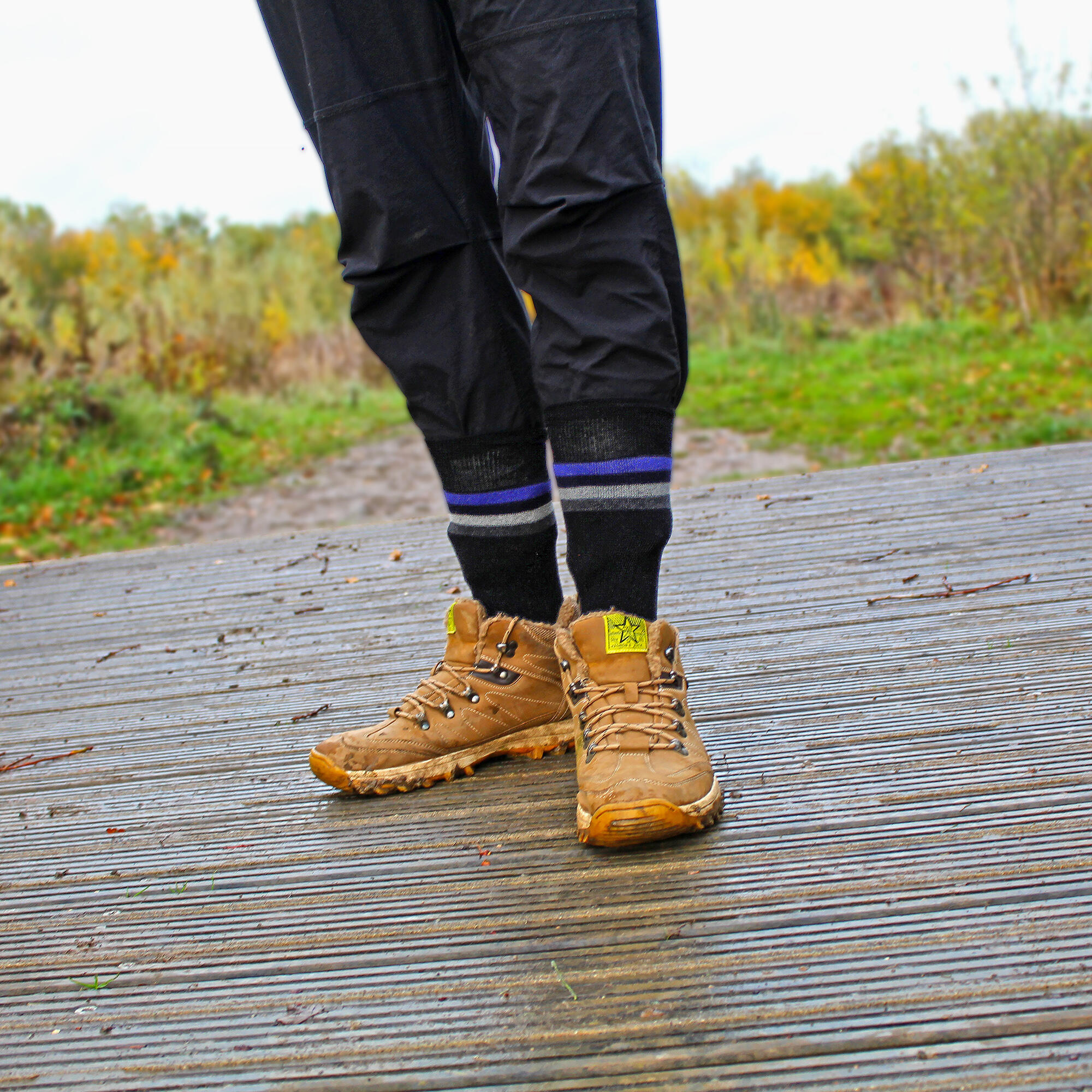 Peninsula - 3 Paires Homme Chaussettes avec Double Peau pour Randonnée 5/6