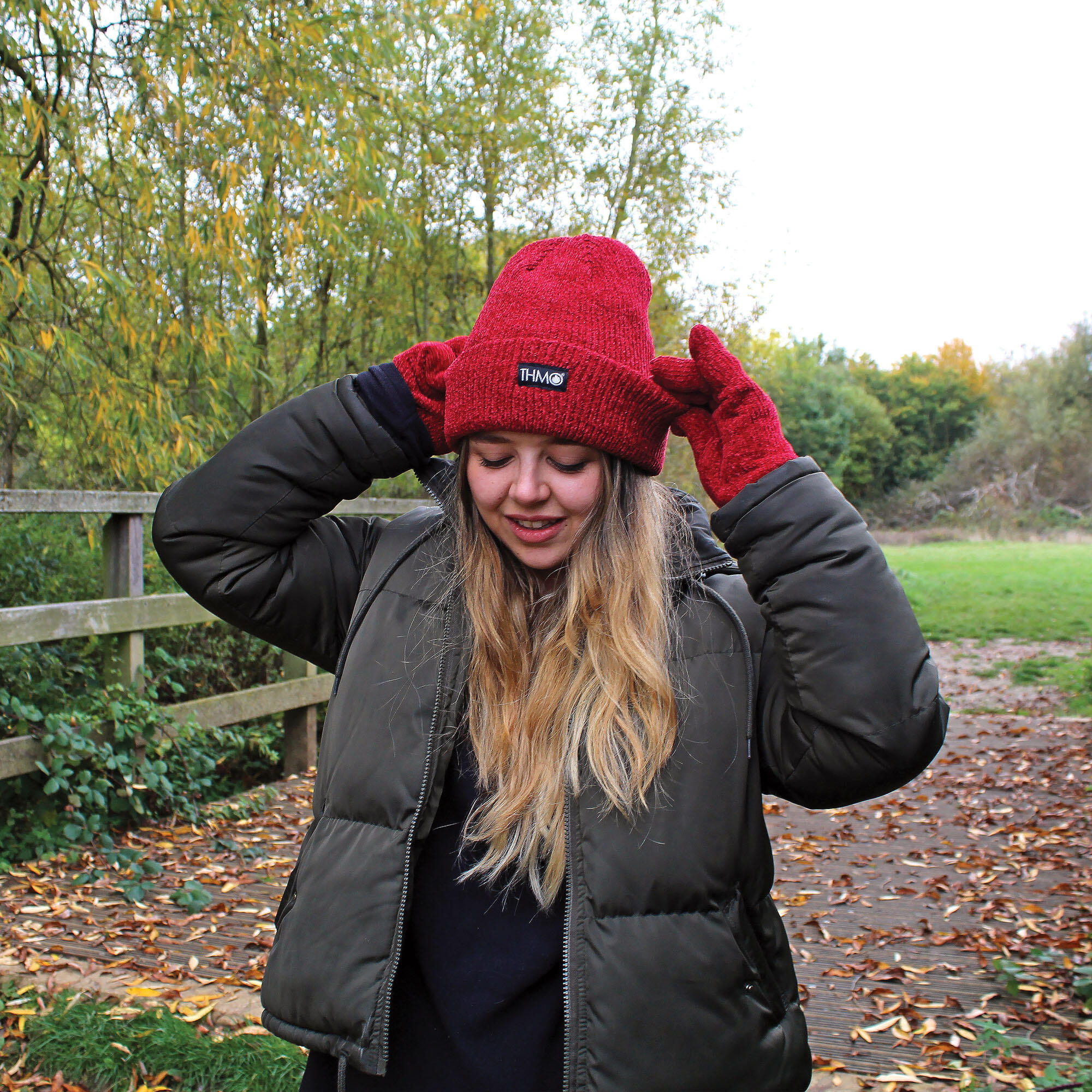 THMO - Femme Gants et Bonnet Hiver Pour Femme | Thermique Polaire Chaudes 5/6