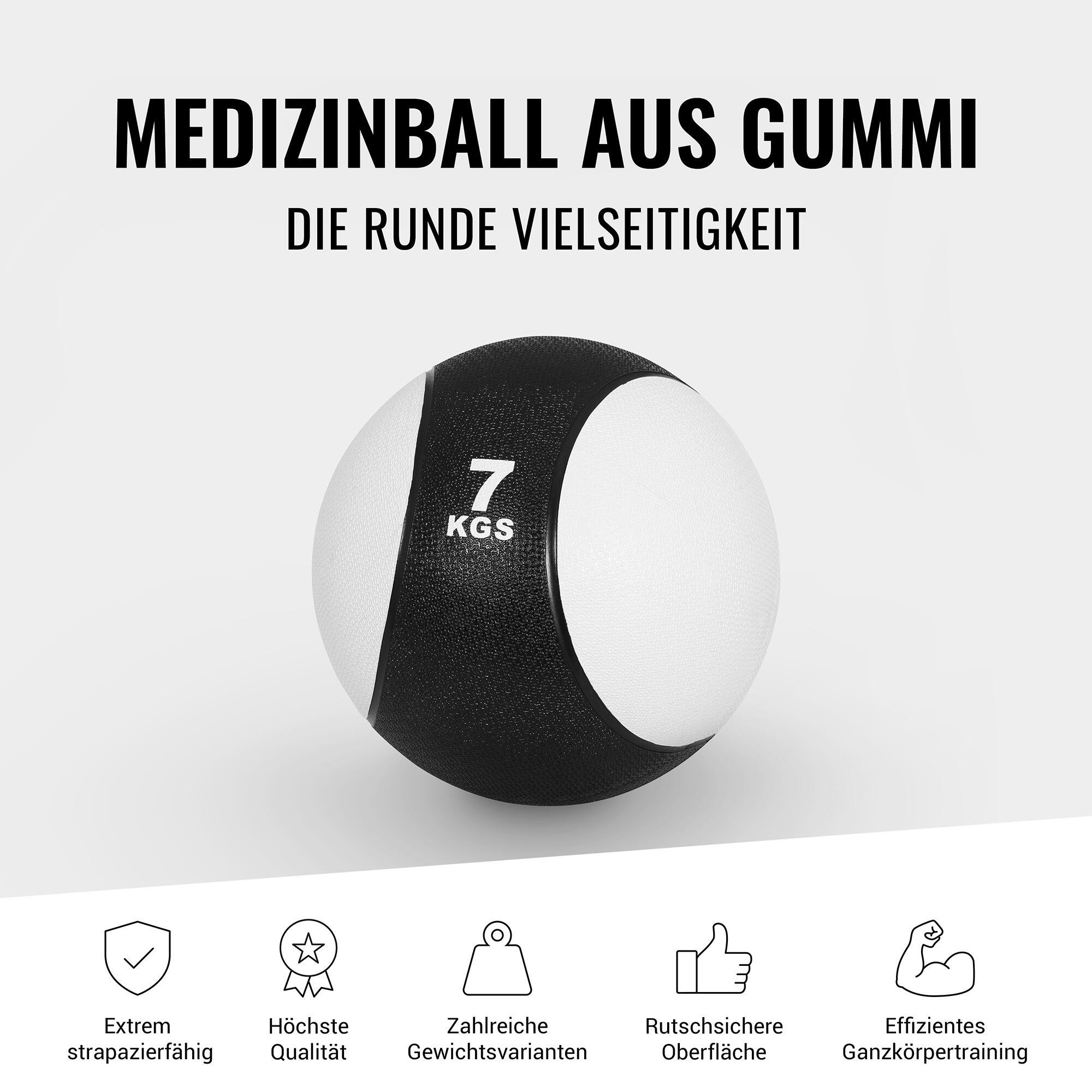 Balón Medicinal Gorilla Sports Blanco/Negro 2/7