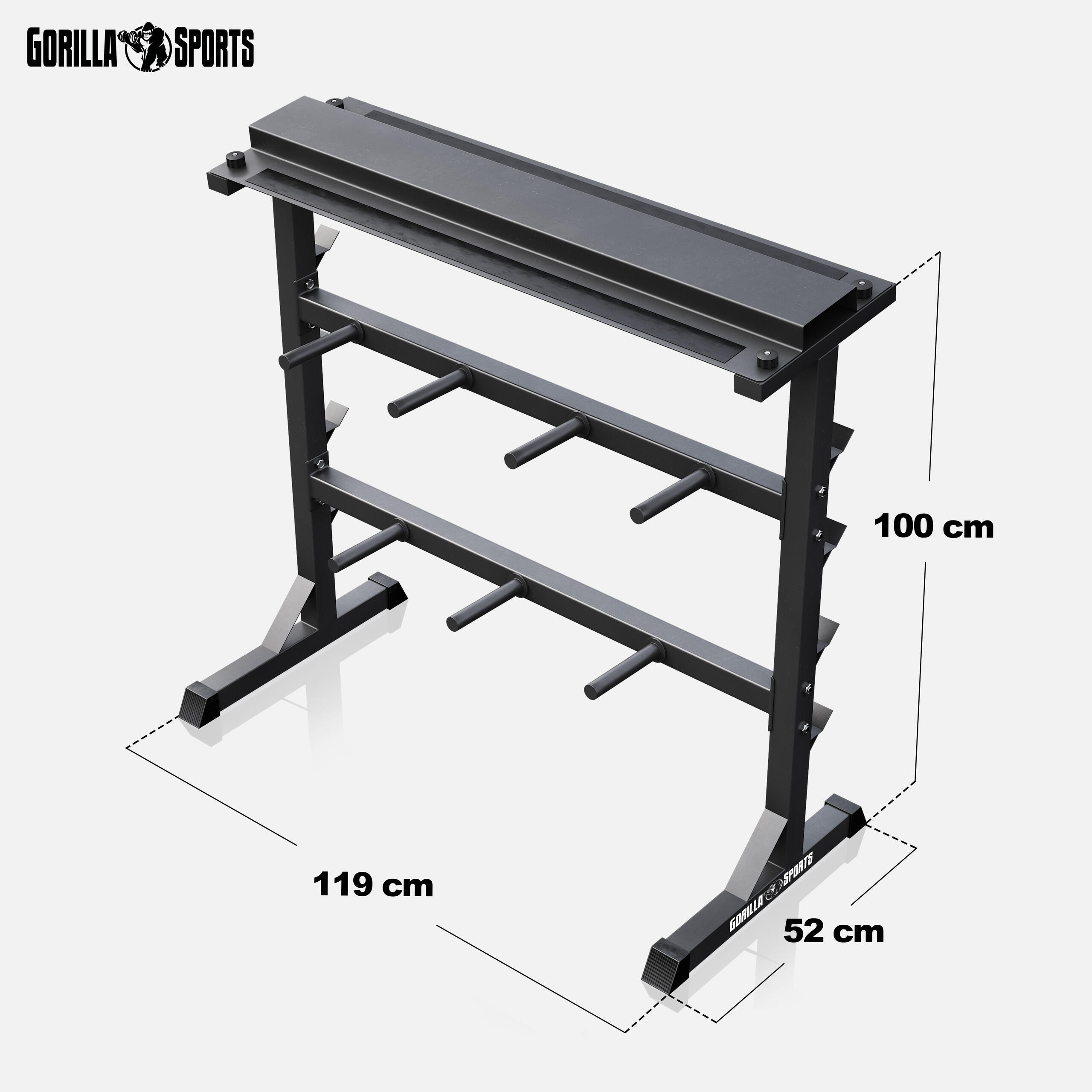 Scaffale di stoccaggio Gorilla Sports in acciaio 120×50×96 cm nero/grigio 2/7